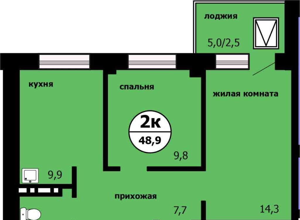 квартира г Красноярск р-н Свердловский Тихие зори ЖК «Тихие зори (Красстрой)» фото 1