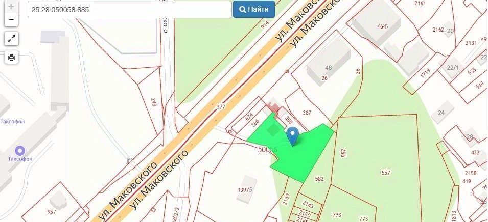 земля г Владивосток р-н Советский ул Маковского 44 фото 1