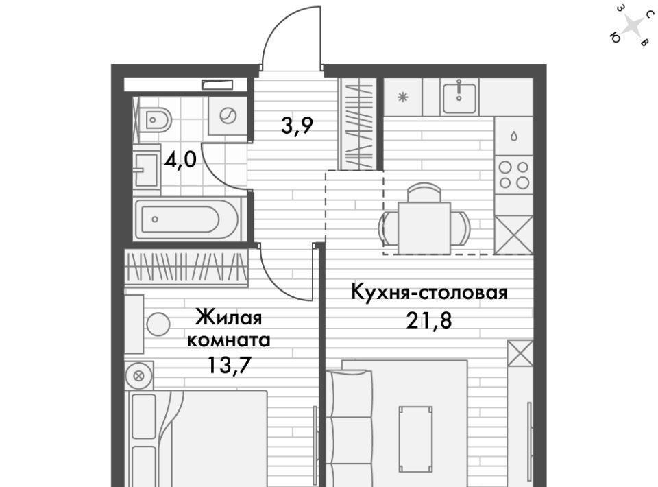 квартира г Владивосток р-н Ленинский ул Крылова 10 ЖК «Философия» фото 1