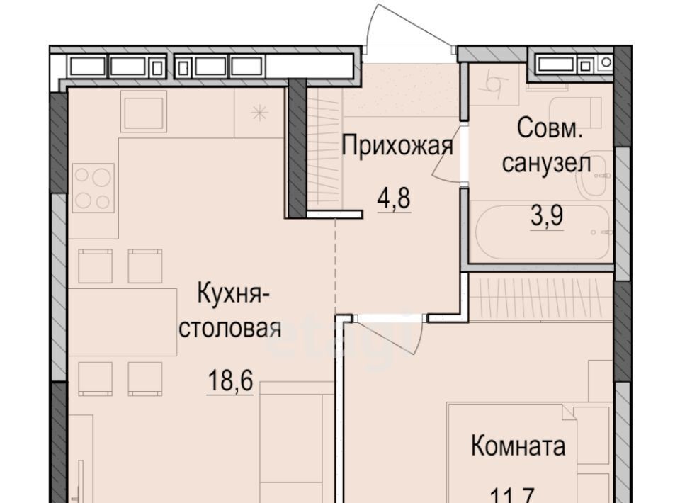 квартира г Казань р-н Приволжский ЖК «Парк Маяк» Аметьево, Паркмаяк жилой комплекс фото 1