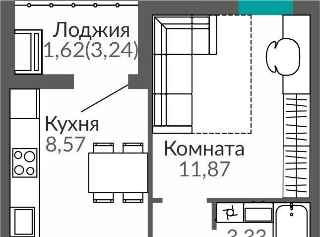 квартира г Симферополь Крымская Роза Горизонты жилой комплекс фото 1