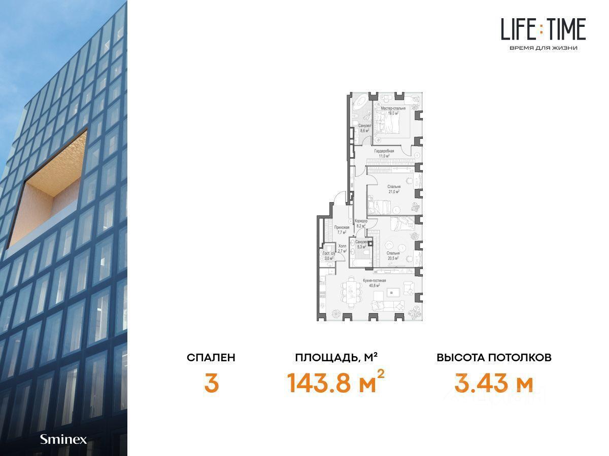 квартира г Москва ЦАО Пресненский ш Звенигородское 11 ЖК Eleven Московская область фото 1