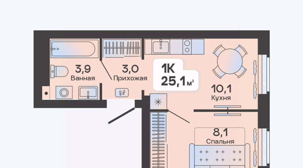 квартира г Тюмень р-н Центральный ул Новгородская 9б Центральный административный округ фото 1