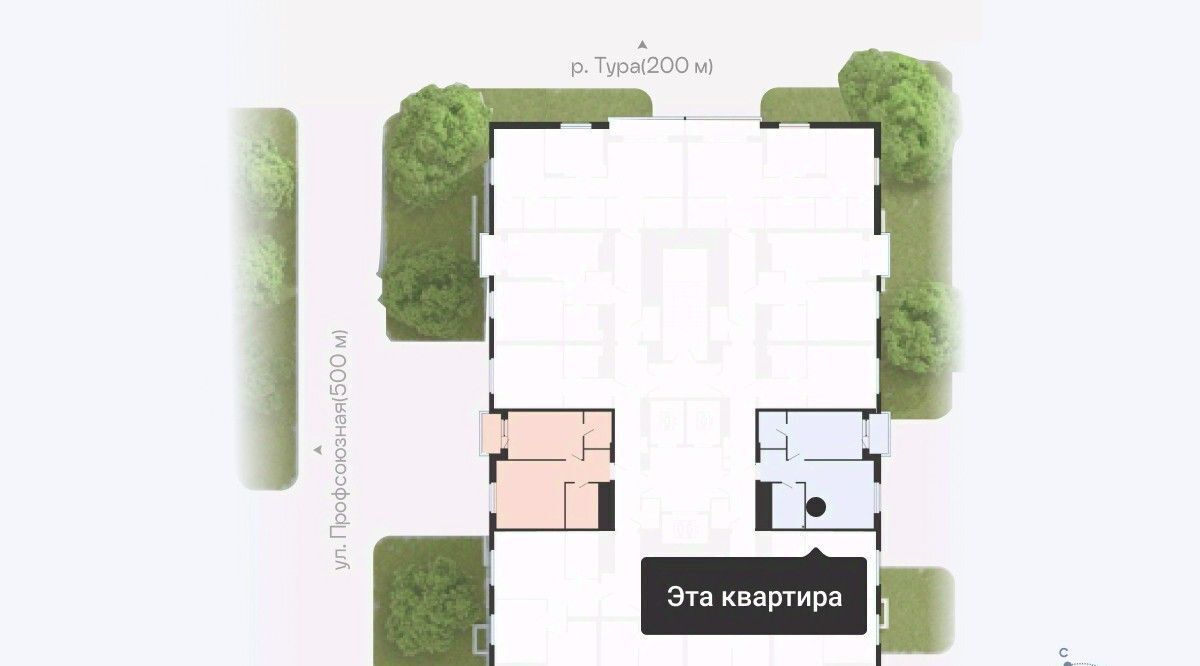 квартира г Тюмень р-н Центральный ул Новгородская 9б Центральный административный округ фото 2
