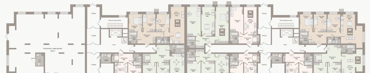 квартира г Курган п Заозерный р-н мкр 12-й жилрайон, 1 фото 2