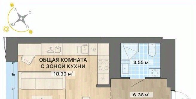 квартира г Екатеринбург Уралмаш ЖК «Северное сияние» жилрайон фото 1