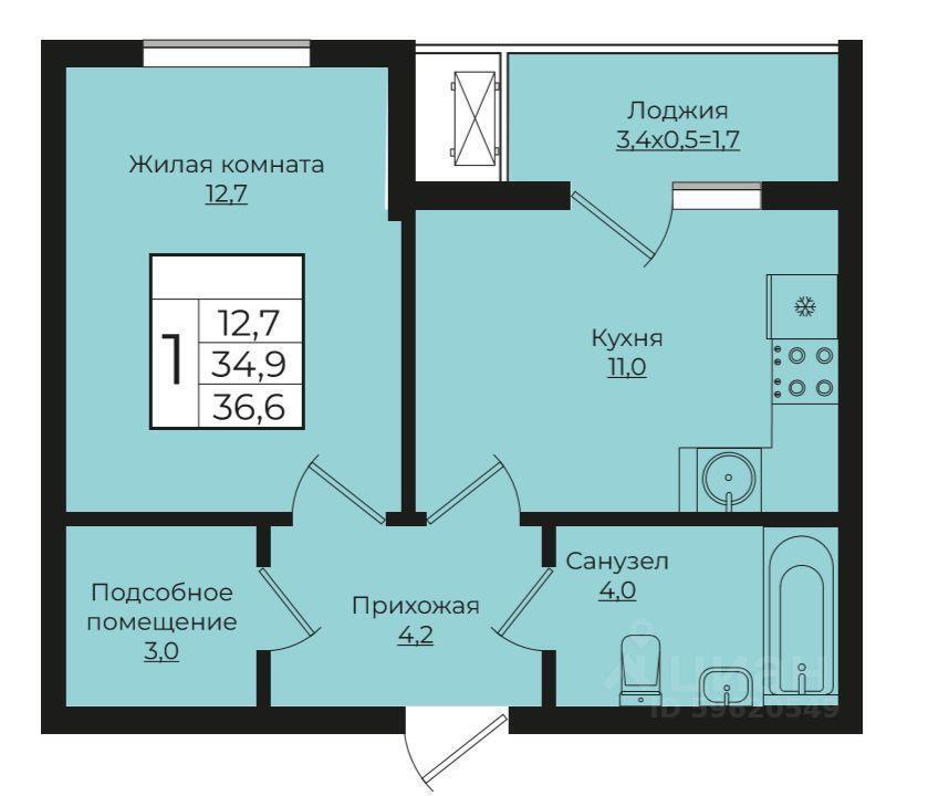 квартира г Краснодар р-н Прикубанский ул Античная фото 1