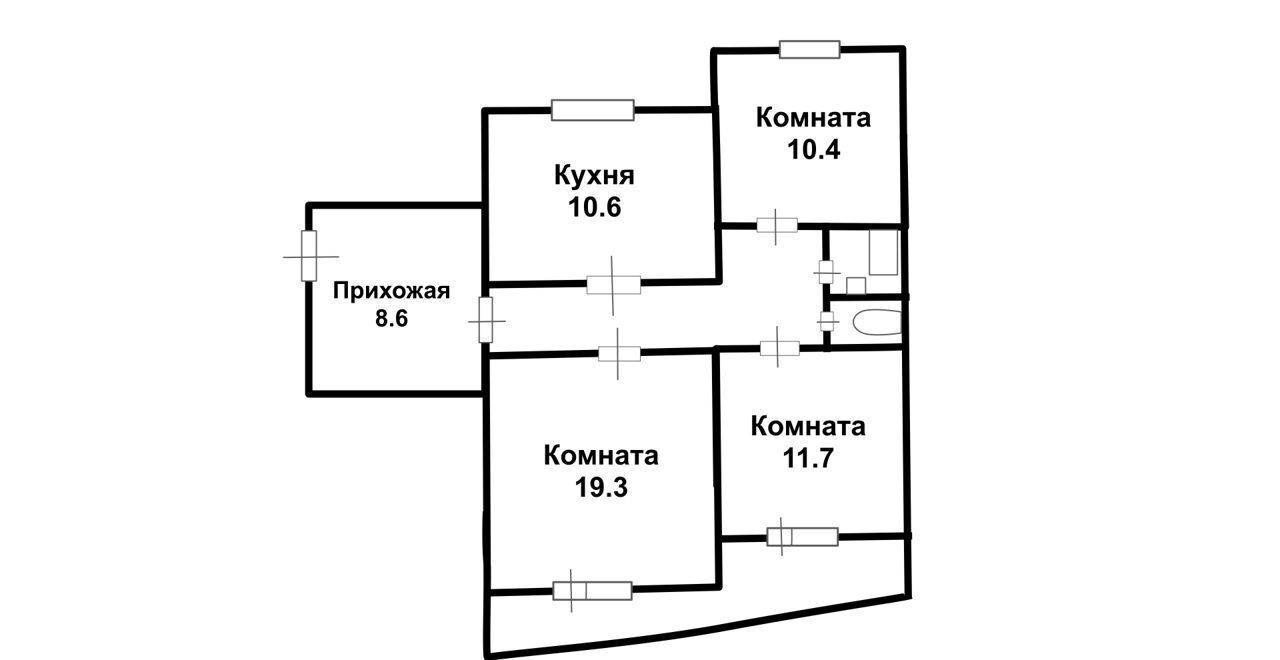 квартира г Великий Новгород Западный ул Зелинского 54/19 фото 21