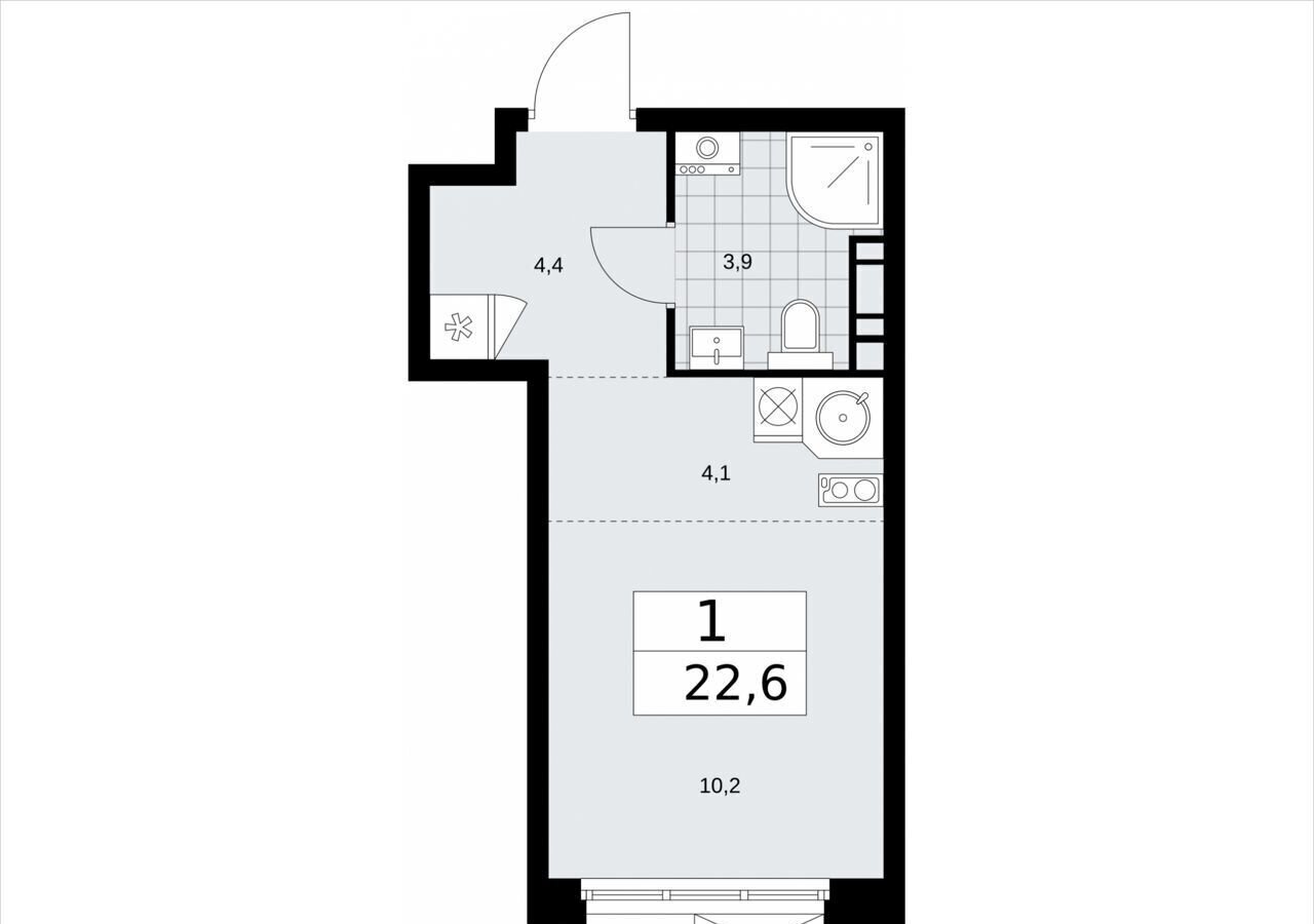 квартира г Москва п Сосенское д Столбово метро Коммунарка з/у 41/1Г, д. 5 фото 2