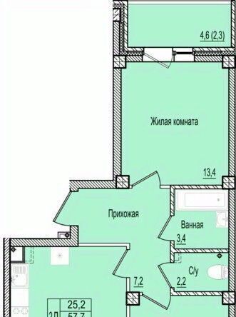 квартира г Псков ул Ижорского Батальона 41 фото 1