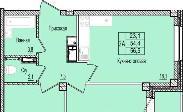 квартира г Псков ул Ижорского Батальона 41 фото 1