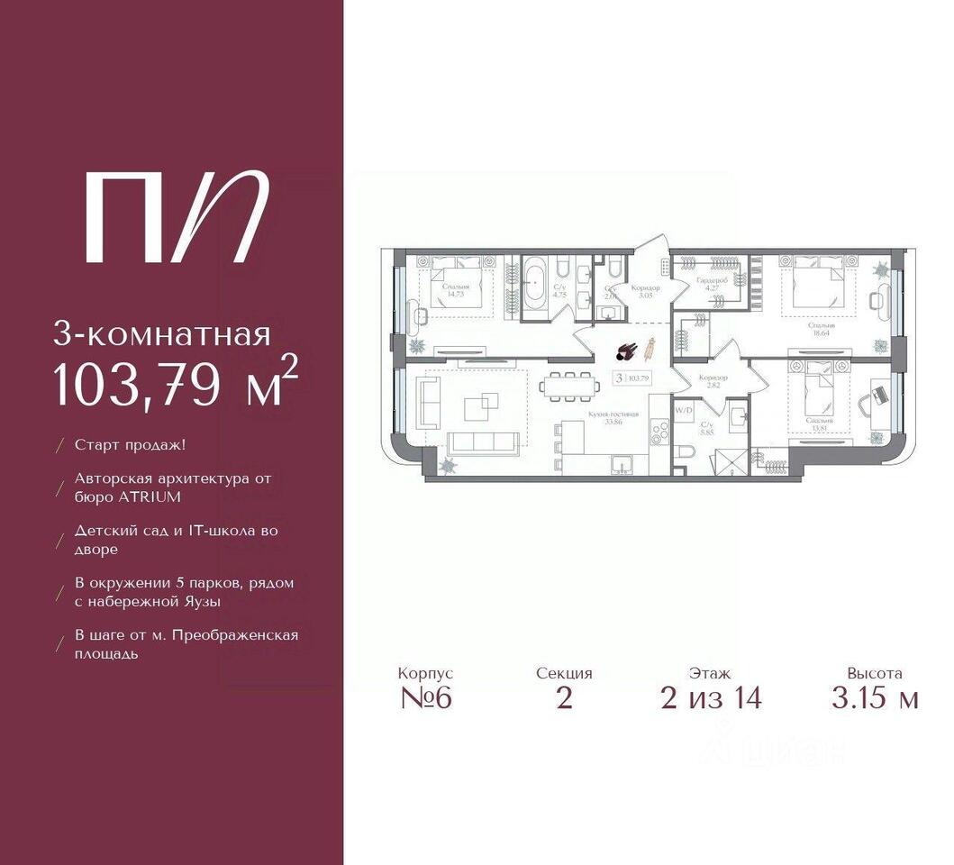 квартира г Москва ул 1-я Бухвостова Московская область фото 1