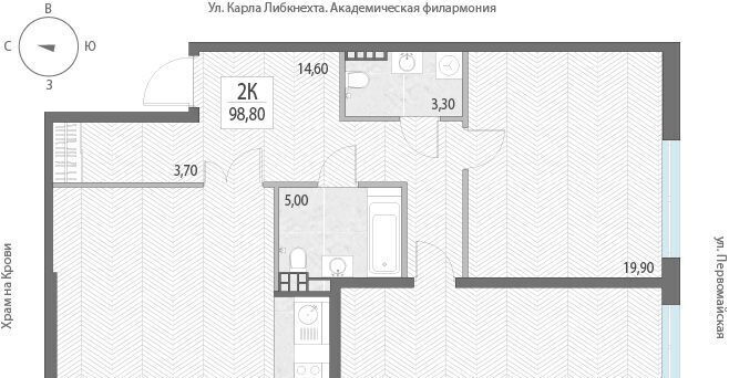 квартира г Екатеринбург р-н Кировский ул Первомайская 7 Центр фото 1