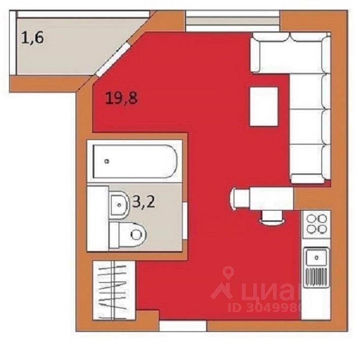 квартира г Краснодар р-н Прикубанский ул Красных Партизан 1/3 8 фото 3
