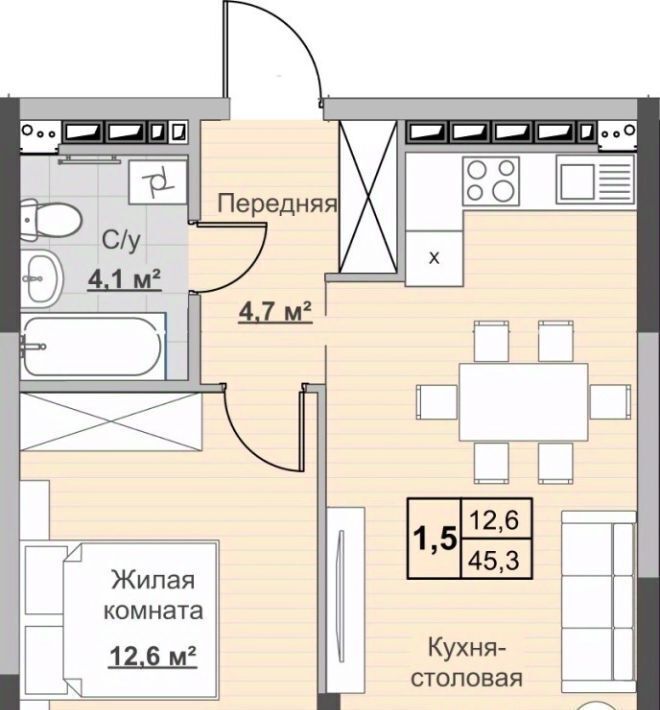 квартира г Ижевск р-н Первомайский ул Ухтомского фото 1