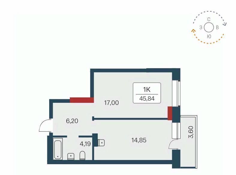 квартира г Новосибирск р-н Кировский Затулинский ул Зорге 229/1 ЖК «Расцветай на Зорге» Площадь Маркса, жилмассив фото 1