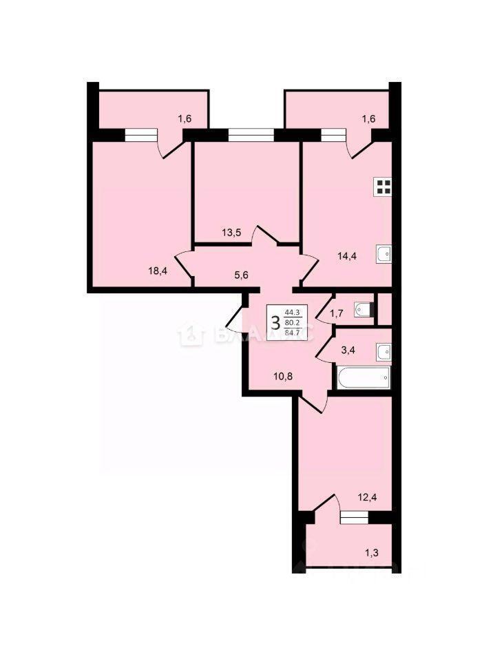 квартира г Краснодар р-н Прикубанский ул им. Симиренко 71/1 ЖК «Янтарный-4» фото 33