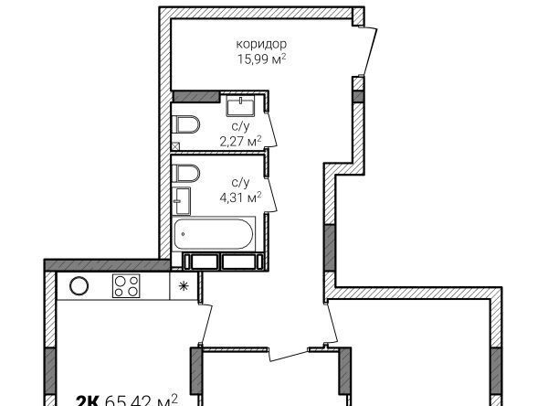 квартира г Нижний Новгород Горьковская ЖК Зенит-2 фото 1