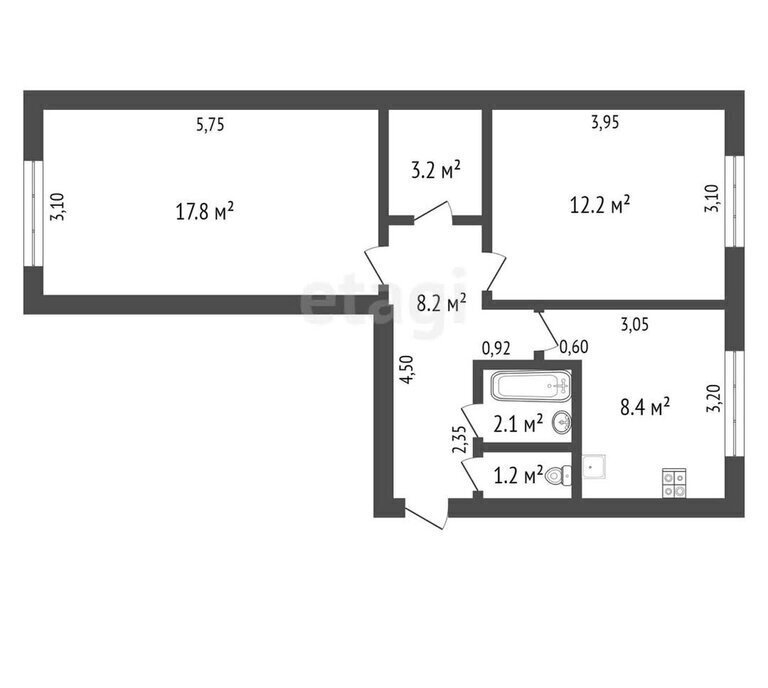 квартира г Благовещенск ул Дьяченко 2б 2-й микрорайон фото 16