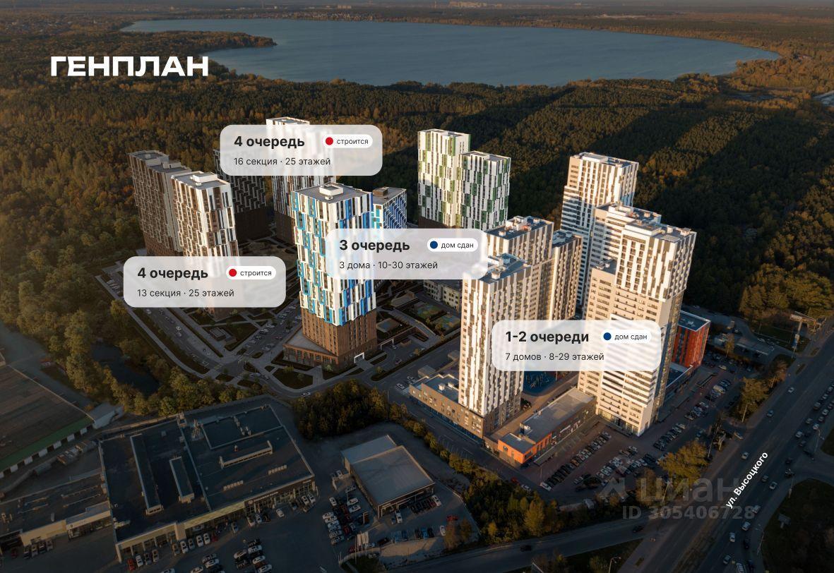 квартира г Екатеринбург р-н Кировский ул Владимира Высоцкого 5 ЖК «Парк Каменные Палатки» фото 5