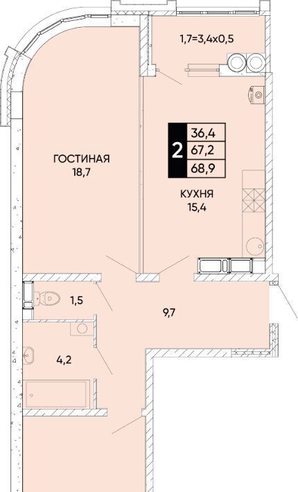 квартира г Ростов-на-Дону р-н Кировский ул Бориса Слюсаря 19с/1 фото 1