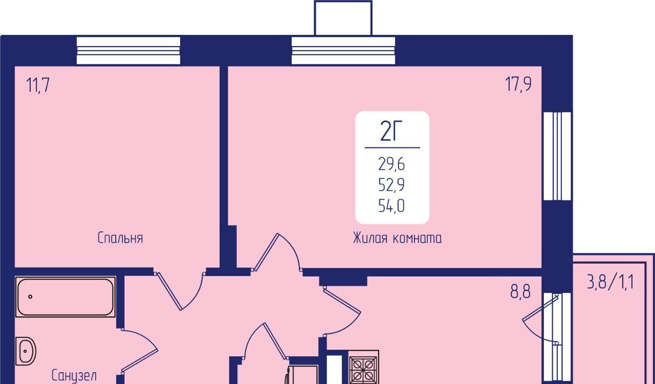 квартира г Красноярск р-н Октябрьский пр-кт Свободный 66рк/1 фото 1