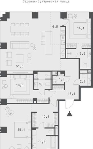 метро Сухаревская ул Садовая-Сухаревская 1 ЖК «Forum» (Форум) д. 14 фото