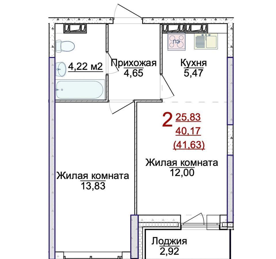 квартира г Ярославль п Сокол р-н Фрунзенский ЖК «АЭРОПАРК» д. 31а фото 20