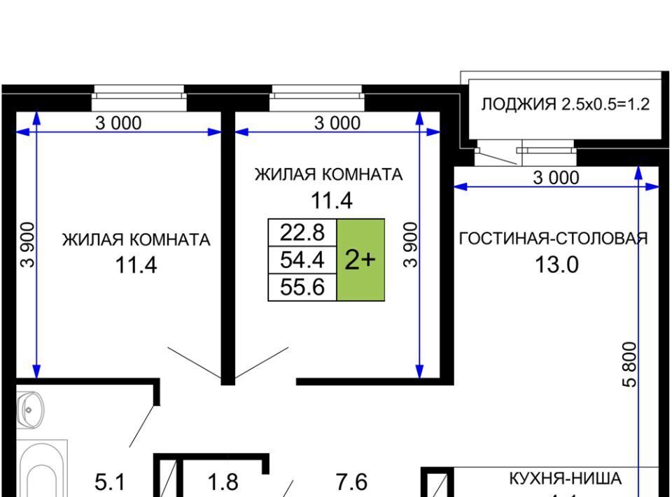 квартира г Краснодар р-н Прикубанский ул им. лётчика Позднякова 2к/22 фото 1