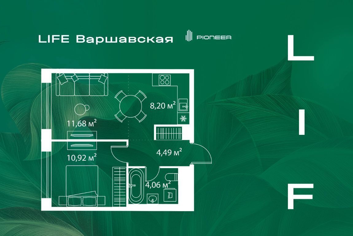 квартира г Москва метро Варшавская ЖК Лайф Варшавская муниципальный округ Москворечье-Сабурово фото 1