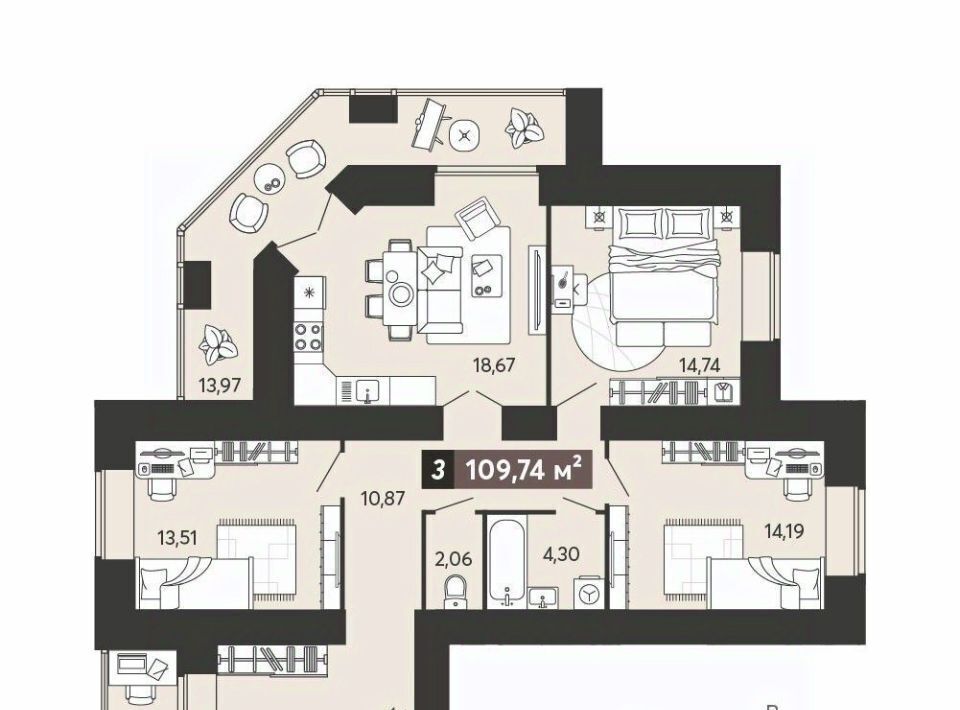 квартира г Пенза р-н Ленинский ул 8 Марта 31к/5 фото 1