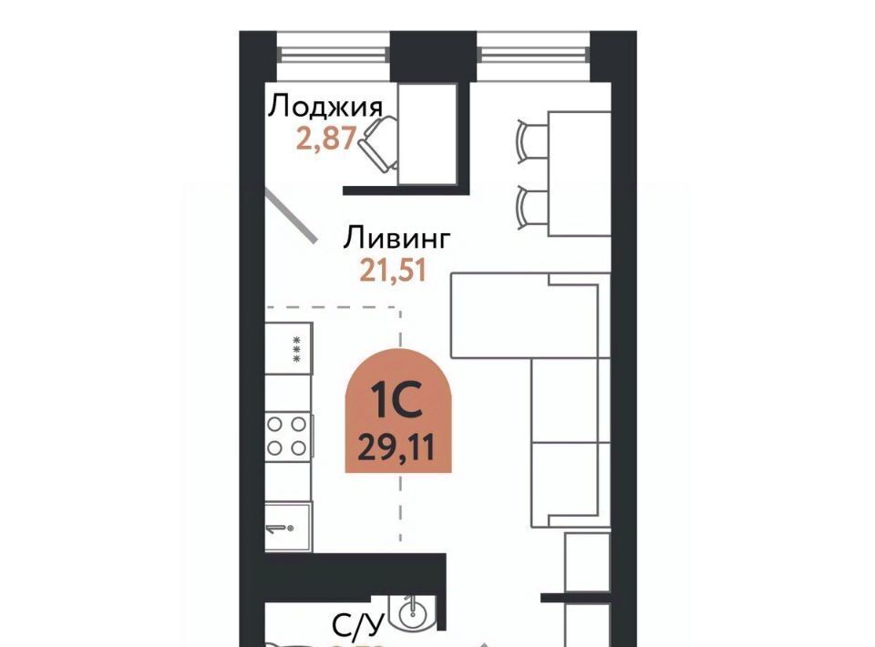 квартира г Томск р-н Ленинский пр-кт Ленина 206в ЖК «Квартал 1604» фото 1