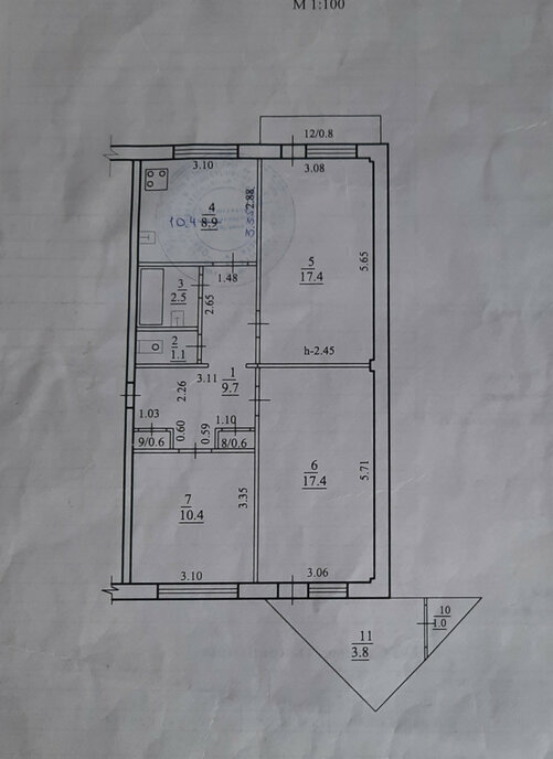 квартира г Чита п Текстильщиков р-н Черновский мкр 4-й 22 КСК фото 14