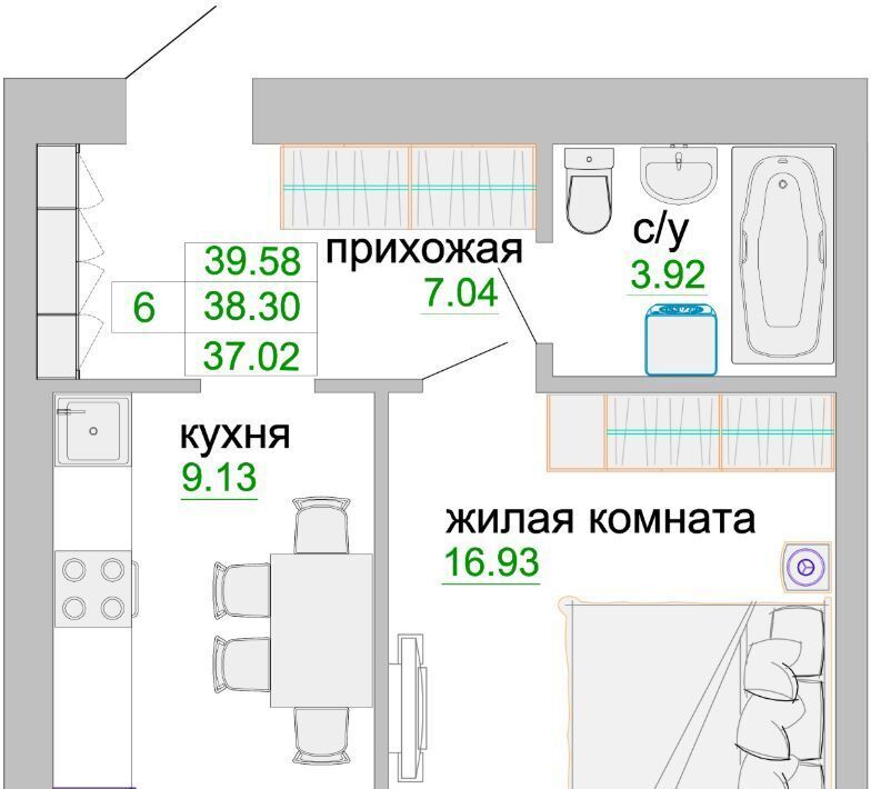 квартира р-н Зеленоградский г Зеленоградск ул Тургенева 16ак/2 фото 1