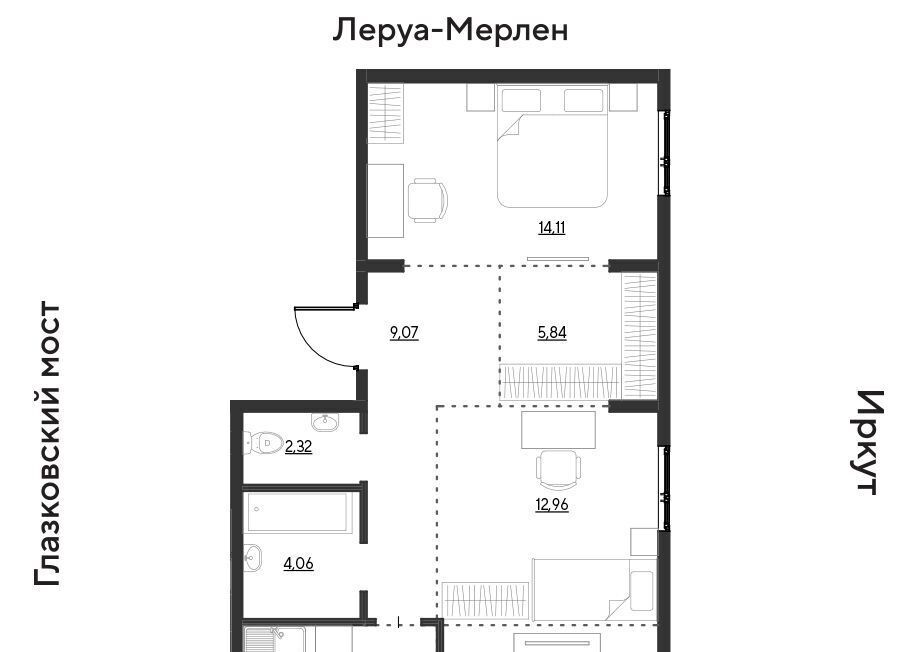 квартира г Иркутск р-н Свердловский ул Набережная Иркута 25 Затон кв-л фото 1