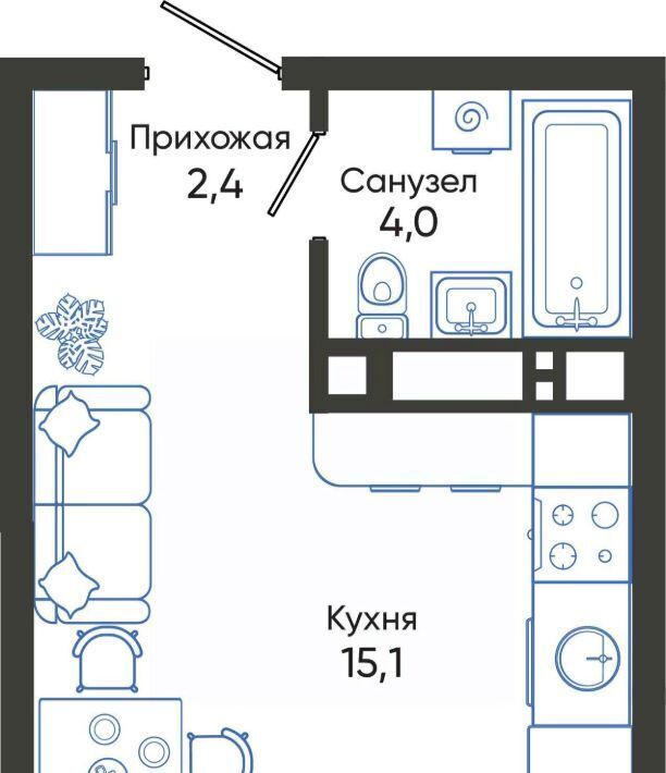 квартира г Новороссийск р-н Центральный ЖК Облака 2 фото 1