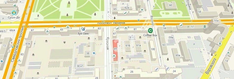 торговое помещение г Челябинск р-н Центральный ул Красная 69 фото 2