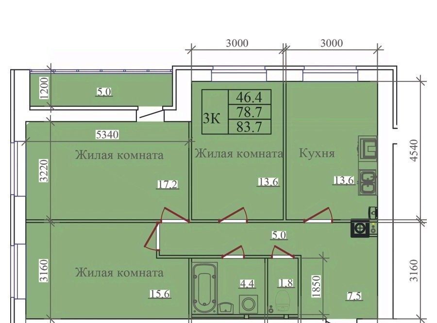 квартира г Иваново р-н Ленинский ул Павла Большевикова 50к/6 фото 1