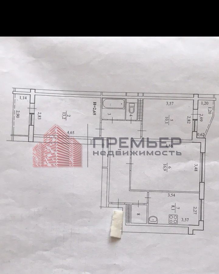 квартира г Волгоград р-н Краснооктябрьский ул им. Хользунова 36 фото 12