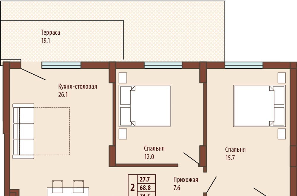 квартира р-н Светлогорский г Светлогорск ул Ольховая 19к/3 фото 1