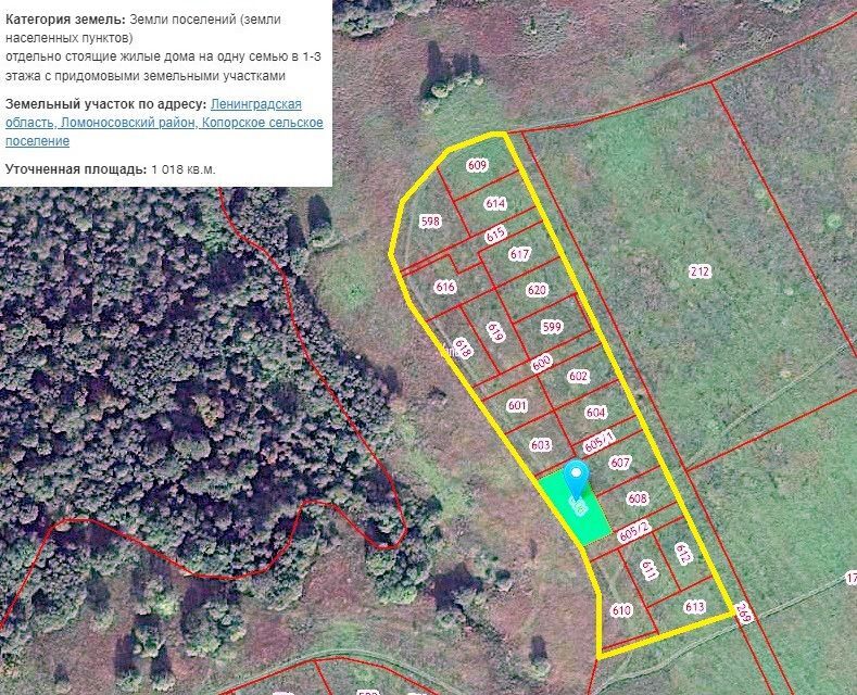 земля р-н Ломоносовский д Широково урочище Юрьево фото 2