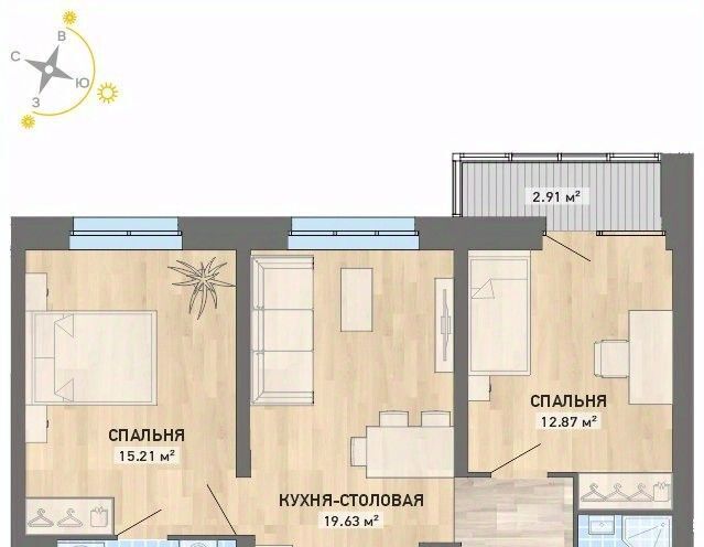 квартира г Екатеринбург р-н Чкаловский Ботаническая Уктус ЖК «Просторы» жилрайон фото 1