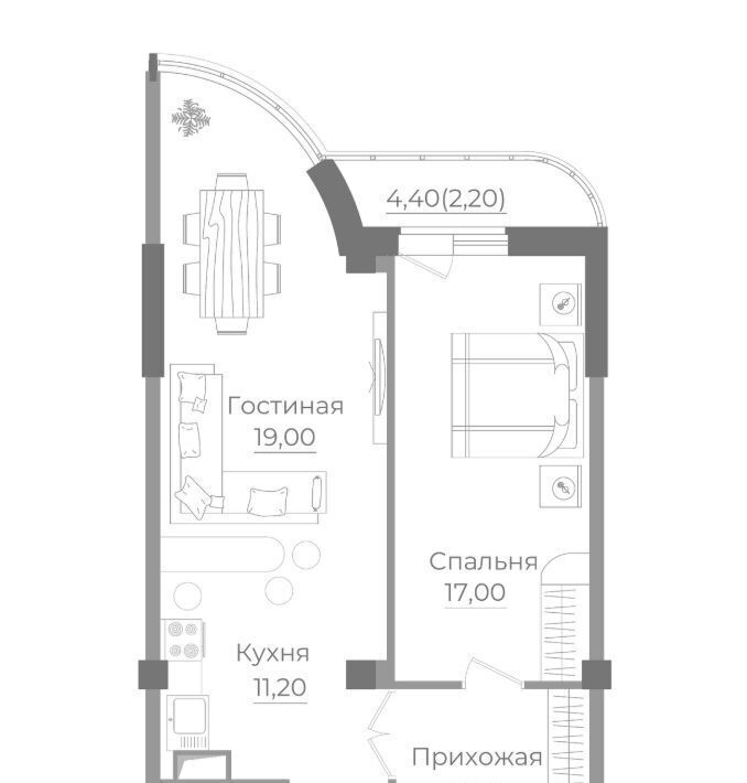 квартира г Ростов-на-Дону р-н Ворошиловский пр-кт Михаила Нагибина 38 фото 1