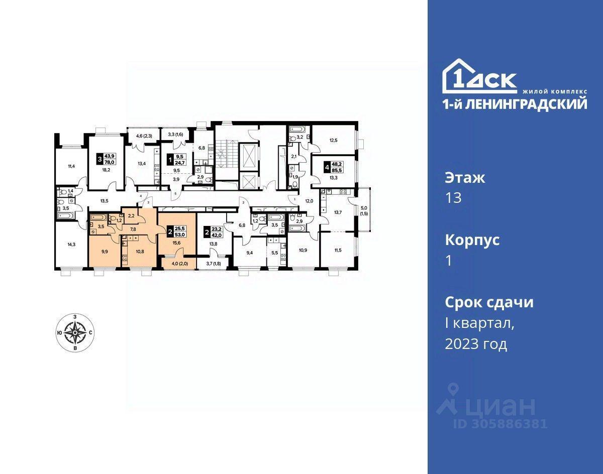 квартира г Москва ЗАО Молжаниновский ш Ленинградское 228/3 ЖК Первый Ленинградский Московская область фото 2