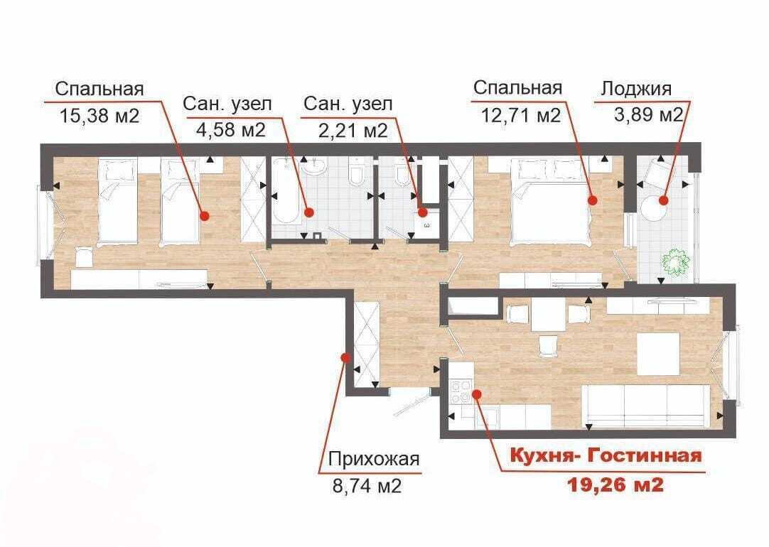 квартира р-н Анапский г Анапа ш Супсехское 39к/11 муниципальный округ Анапа фото 13