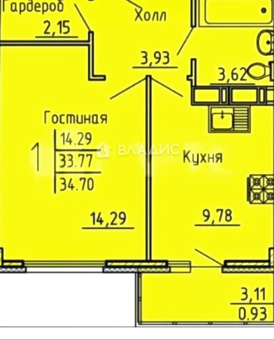 квартира г Пенза ул Генерала Глазунова 6 фото 13