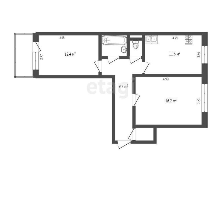 квартира г Набережные Челны б-р Томази Кереселидзе 2/99 фото 22