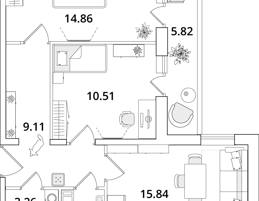 квартира г Санкт-Петербург ул Кубинская 82/2 Московский фото 1