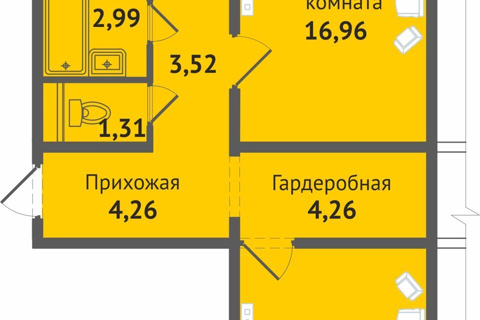 квартира г Чебоксары городской округ Чебоксары, жилой комплекс Малинки фото 1