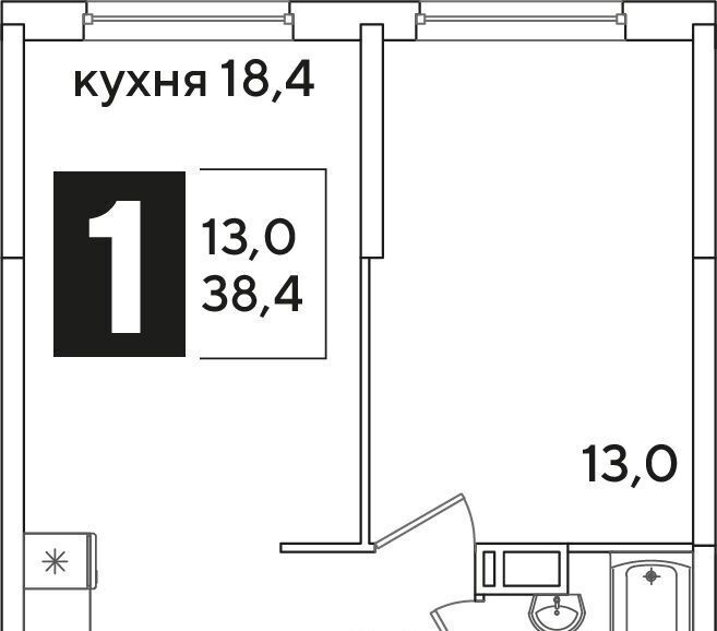 квартира г Краснодар р-н Прикубанский ЖК Самолёт-6 фото 1